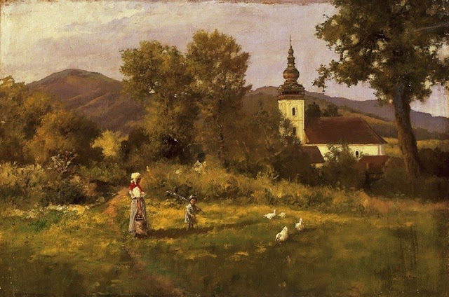 640x424 Landscape Painting By Laszlo Neogrady (1900 1962) Hungarian Artist - Hungarian Painting