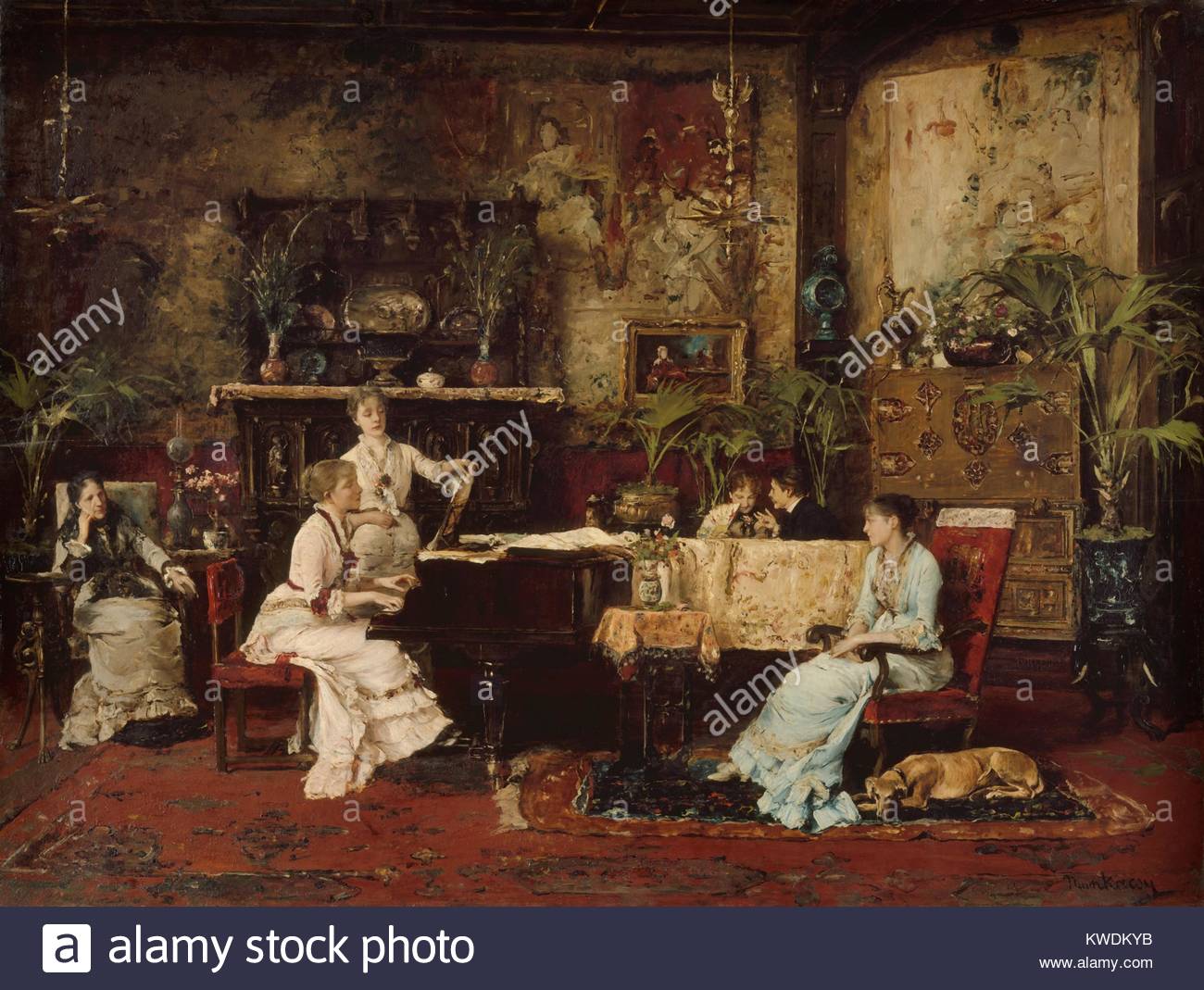1300x1069 The Music Room, By Mihaly Munkacsy, 1878, Hungarian Painting, Oil - Hungarian Painting