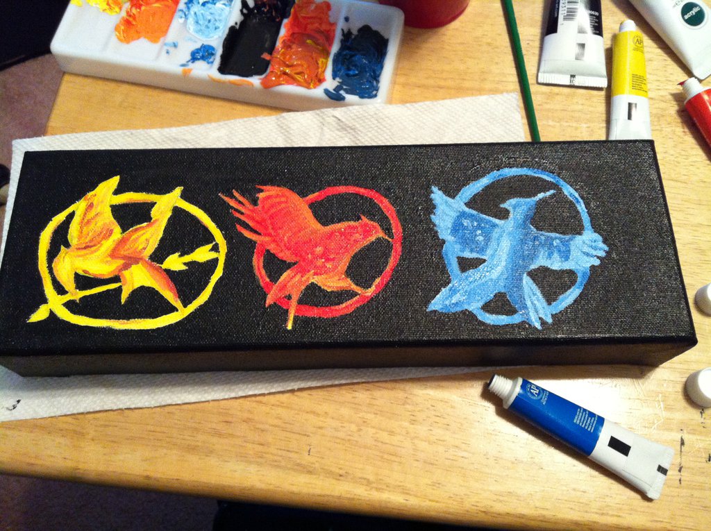 1024x765 Hunger Games Series Painting By Mpissott - Hunger Games Painting