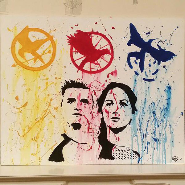 600x600 Hunger Games Painting By Allandavisart By Allandavisart - Hunger Games Painting