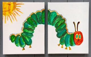 320x200 Mommy Amp Me The Very Hungry Caterpillar Painting Adult Art - Hungry Caterpillar Painting