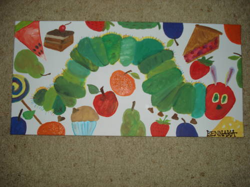 500x375 The Very Hungry Caterpillar Painting - Hungry Caterpillar Painting