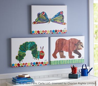 383x338 The Very Hungry And Brown Bear Artwork - Hungry Caterpillar Painting