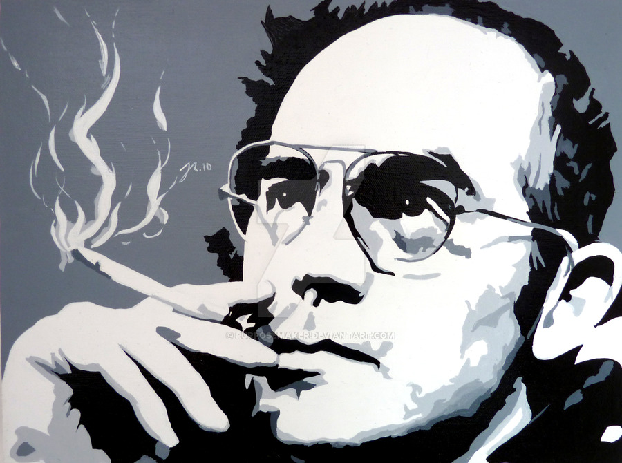 900x670 Hunter S Thompson By Purposemaker - Hunter S Thompson Painting