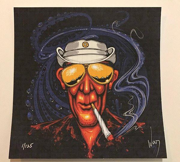 600x540 2017 Bat Country Vanity Blotter Art By Jeff Wood Zen Mystic Studio - Hunter S Thompson Painting