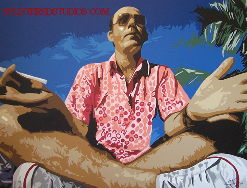 500x380 Hunter S. Thompson Art Painting - Hunter S Thompson Painting