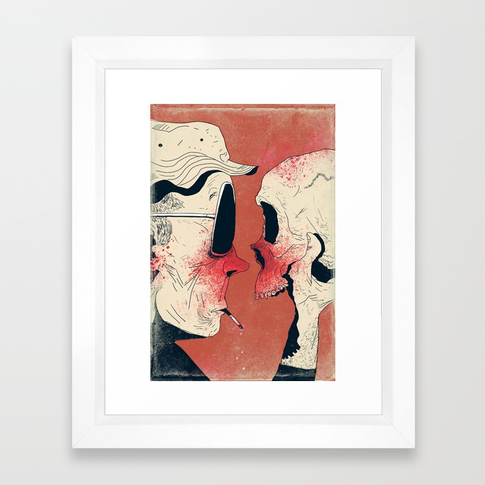 700x700 Hunter S. Thompson Framed Art Print By Dushan Society6 - Hunter S Thompson Painting