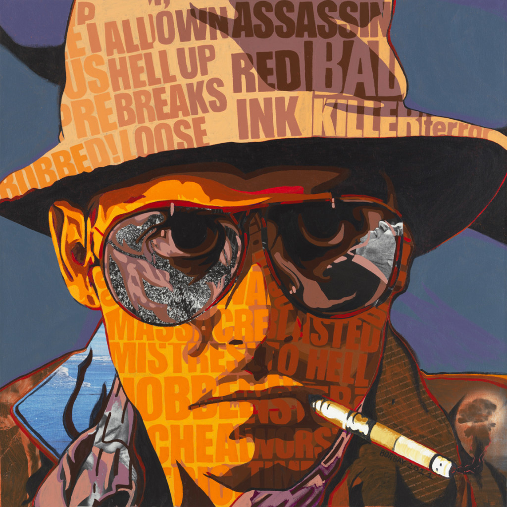 1024x1024 Paint The Face Borbay - Hunter S Thompson Painting