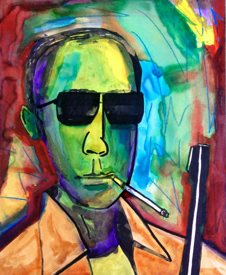 770x939 Saatchi Art Hunter S. Thompson Painting By Johnny Meyer - Hunter S Thompson Painting