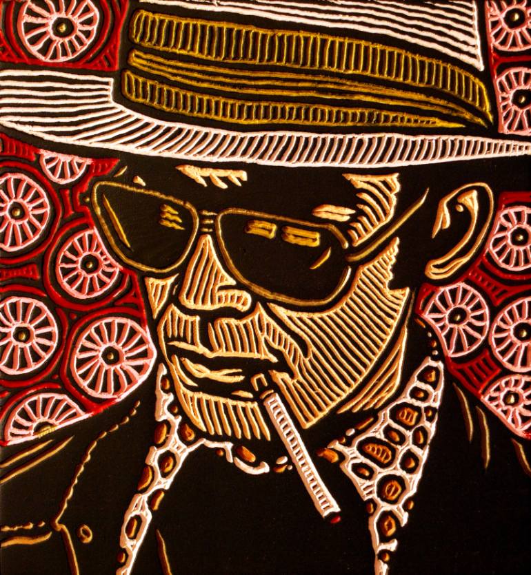 770x835 Saatchi Art Hunter S. Thompson Painting By Lisa Brawn - Hunter S Thompson Painting