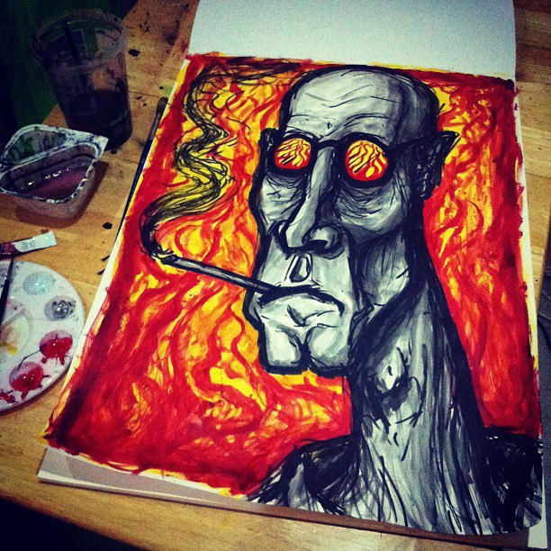 612x612 Andrew Kelly Art Amp Photography Hello! New Artwork And Photography - Hunter S Thompson Painting