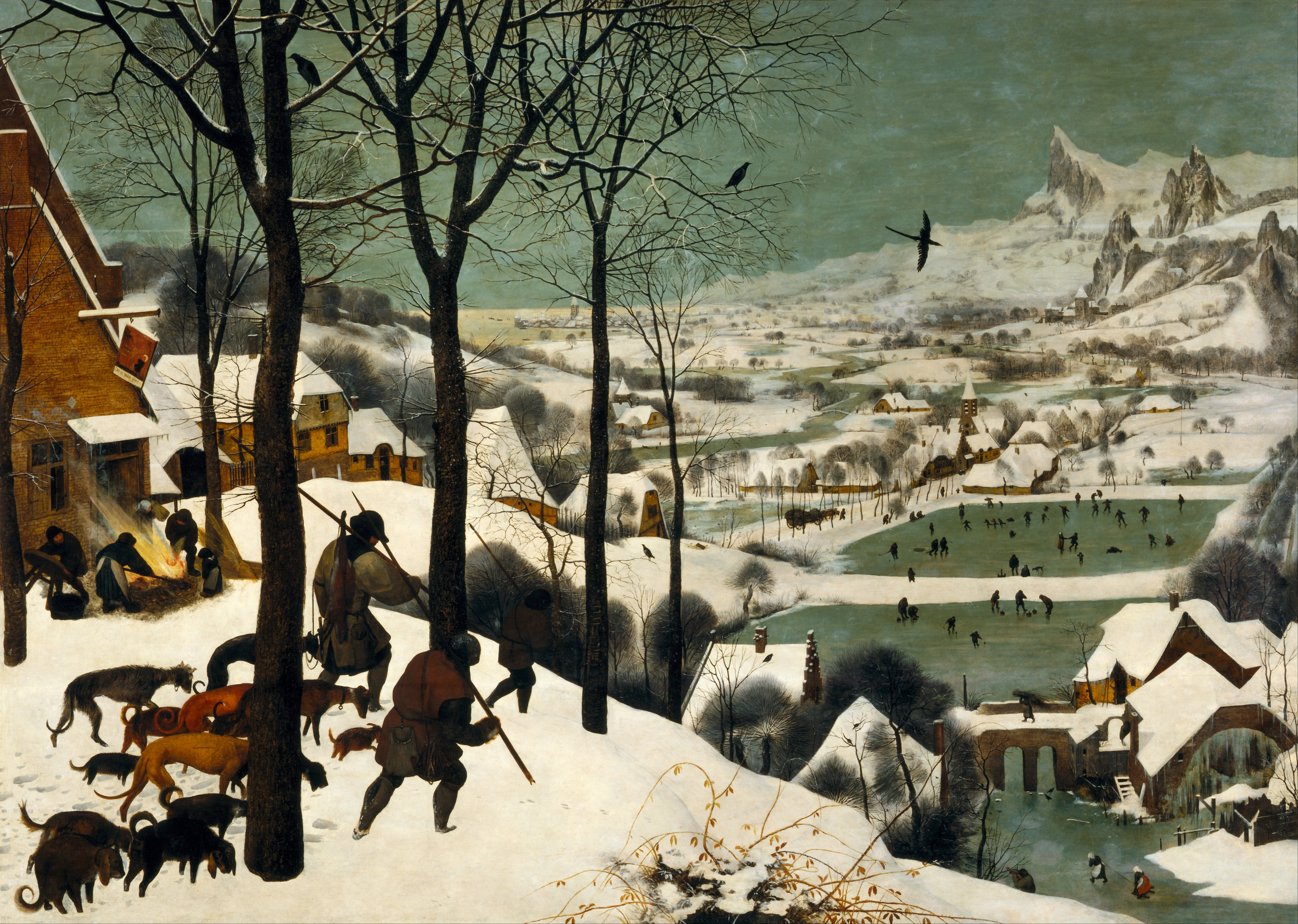 6819x4853 Filepieter Bruegel The Elder - Hunters In The Snow Painting