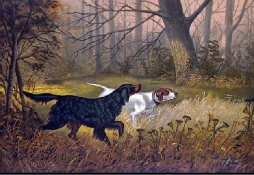 509x351 2018 Hunting Dogs,pure Hand Painted Famous Animal Art Oil Painting - Hunting Dog Oil Painting