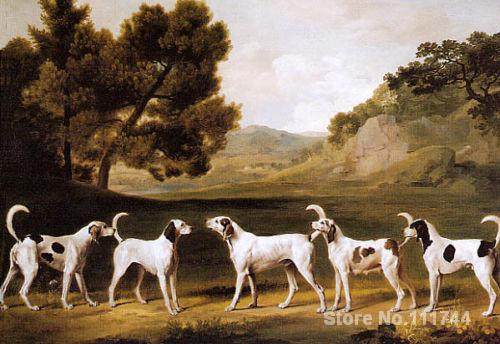 500x344 Online Shop Landscape Art Heywood Hardy Oil Painting Hunting Dogs - Hunting Dog Oil Painting