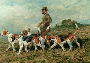 300x211 Hunting Dog Paintings Fine Art America - Hunting Dog Painting