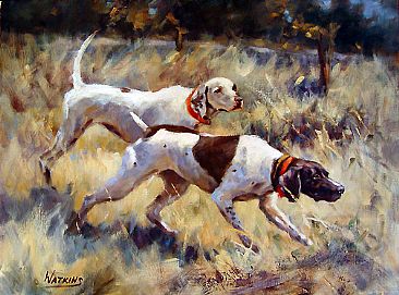 366x271 Hunting Dogs - Hunting Dog Painting