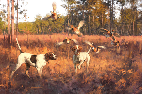 466x309 Strideaway Eldridge Hardie ~ The Real Deal - Hunting Dog Painting