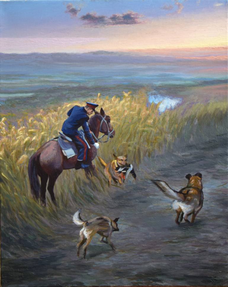 770x969 Saatchi Art Russian Hunting Painting By Alexander Bataev - Hunting Painting