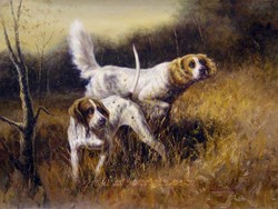 250x188 Hunting Oil Paintings - Hunting Scene Oil Painting