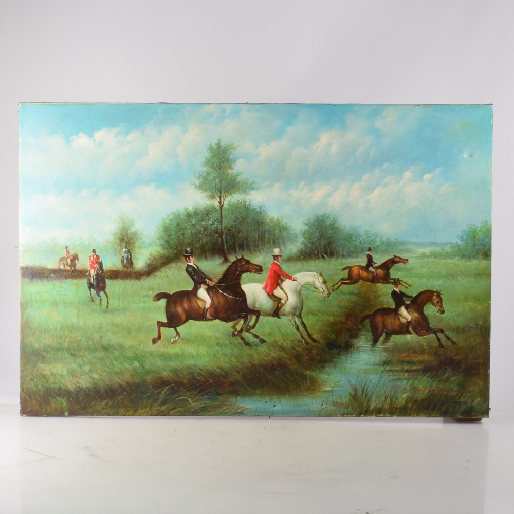 1000x1000 Oil Painting On Canvas Of Hunting Scene After James Stark Ebth - Hunting Scene Oil Painting