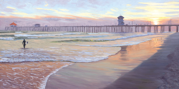600x299 Huntington Beach Paintings By Steve Simon - Huntington Beach Painting