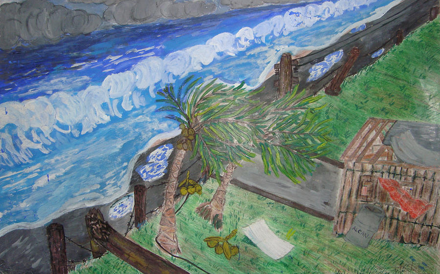 900x561 Hurricane Painting By Rajwayne Neufville - Hurricane Painting