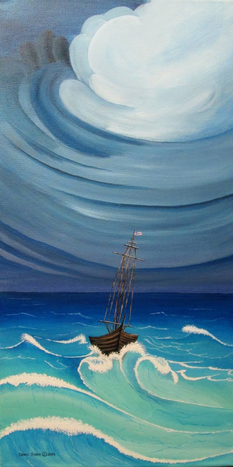 770x1540 Saatchi Art Eye Of The Hurricane Painting By Carol Sabo - Hurricane Painting