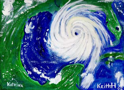 500x363 Weather Doctor's Weather History 2005 A Record Atlantic Hurricane - Hurricane Painting