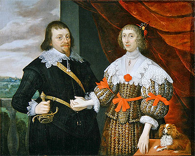 400x321 Portrait Of A Husband And Wife (Possibly Members Of The Selby - Husband And Wife Painting