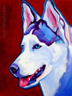 236x314 Husky Par Nimrais Paint On Canvas - Husky Dog Painting