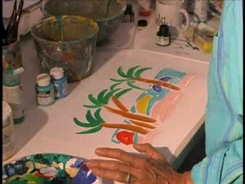 480x360 How To Paint A Beach Scene With Palm Trees By Sally Huss - Huss Painting