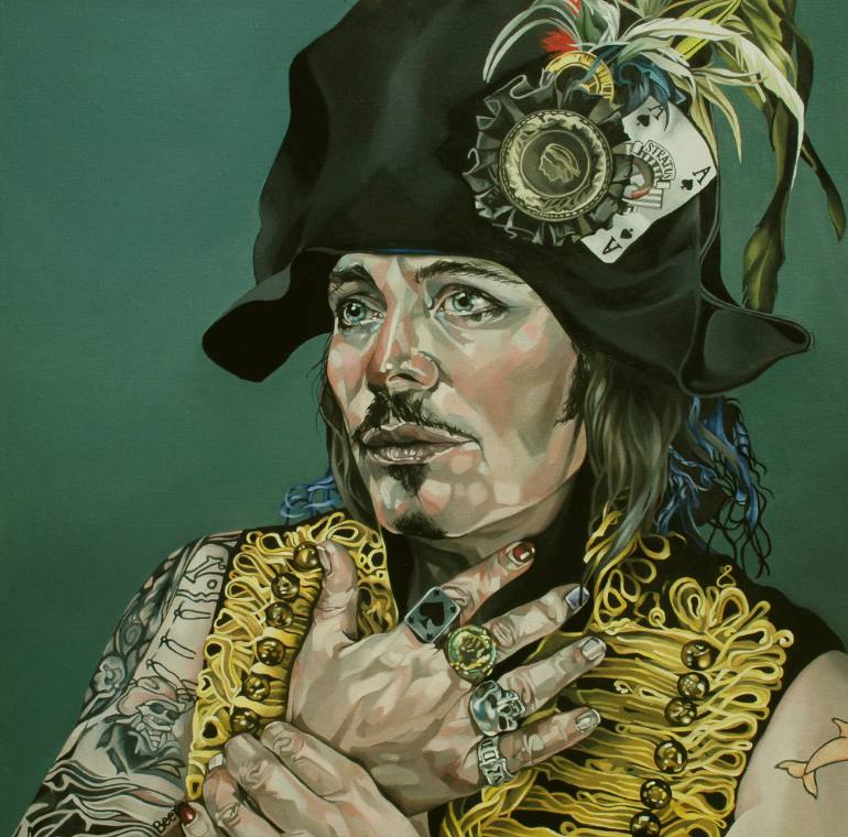 770x760 Saatchi Art Adam Ant Blue Black Hussar (Commission) Painting By - Hussar Painting