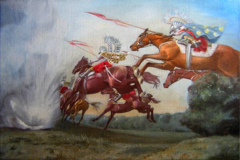770x513 Saatchi Art Winged Hussars Painting By Eva Leliv - Hussar Painting
