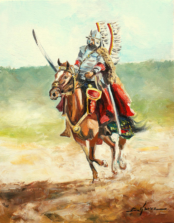 702x900 The Polish Winged Hussar Painting By Luke Karcz - Hussar Painting