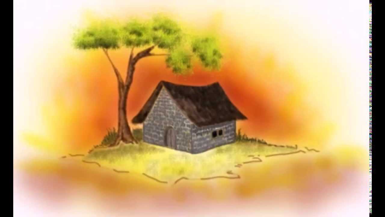 1280x720 Painting - Hut Painting