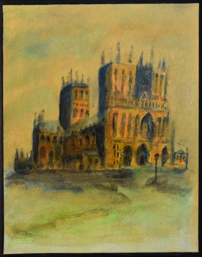 770x978 Saatchi Art National Cathedral, Washington D.c. Painting By Kelly - Hutchinson Painting