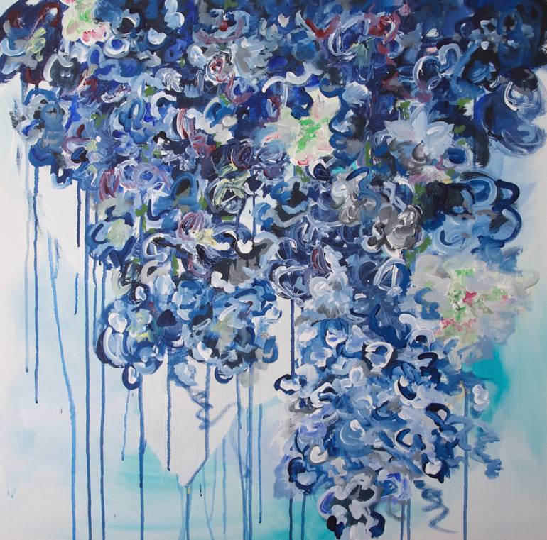 770x761 Saatchi Art Hyacinth Stromen Painting By Laura Schuler - Hyacinth Painting