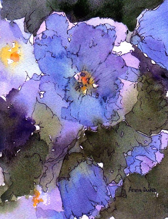 691x900 Blue Hyacinth Painting By Anne Duke - Hyacinth Painting