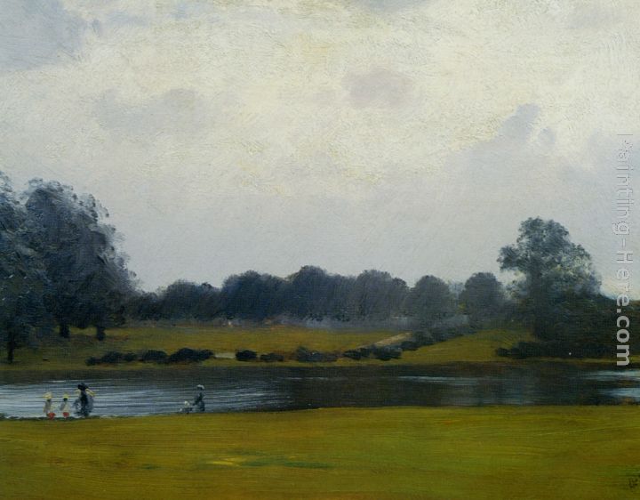 720x562 Giuseppe De Nittis The Serpentine Hyde Park Painting Anysize 50 - Hyde Park Painting