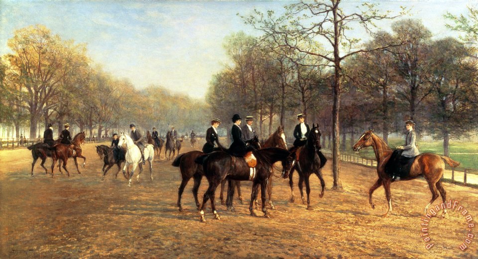 960x520 Heywood Hardy The Morning Ride Rotten Row Hyde Park Painting - Hyde Park Painting