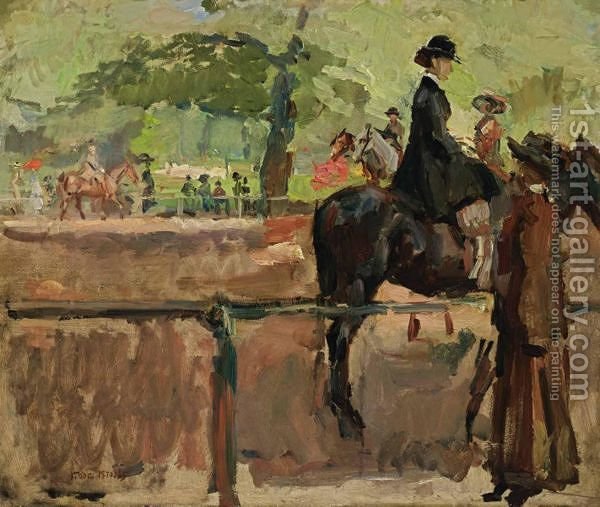 600x507 Hyde Park, Rotten Row, London Isaac Israels Reproduction 1st Art - Hyde Park Painting