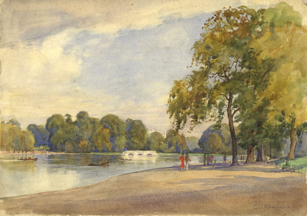 1024x721 Ch Barraud, Serpentine Lake, Hyde Park - Hyde Park Painting