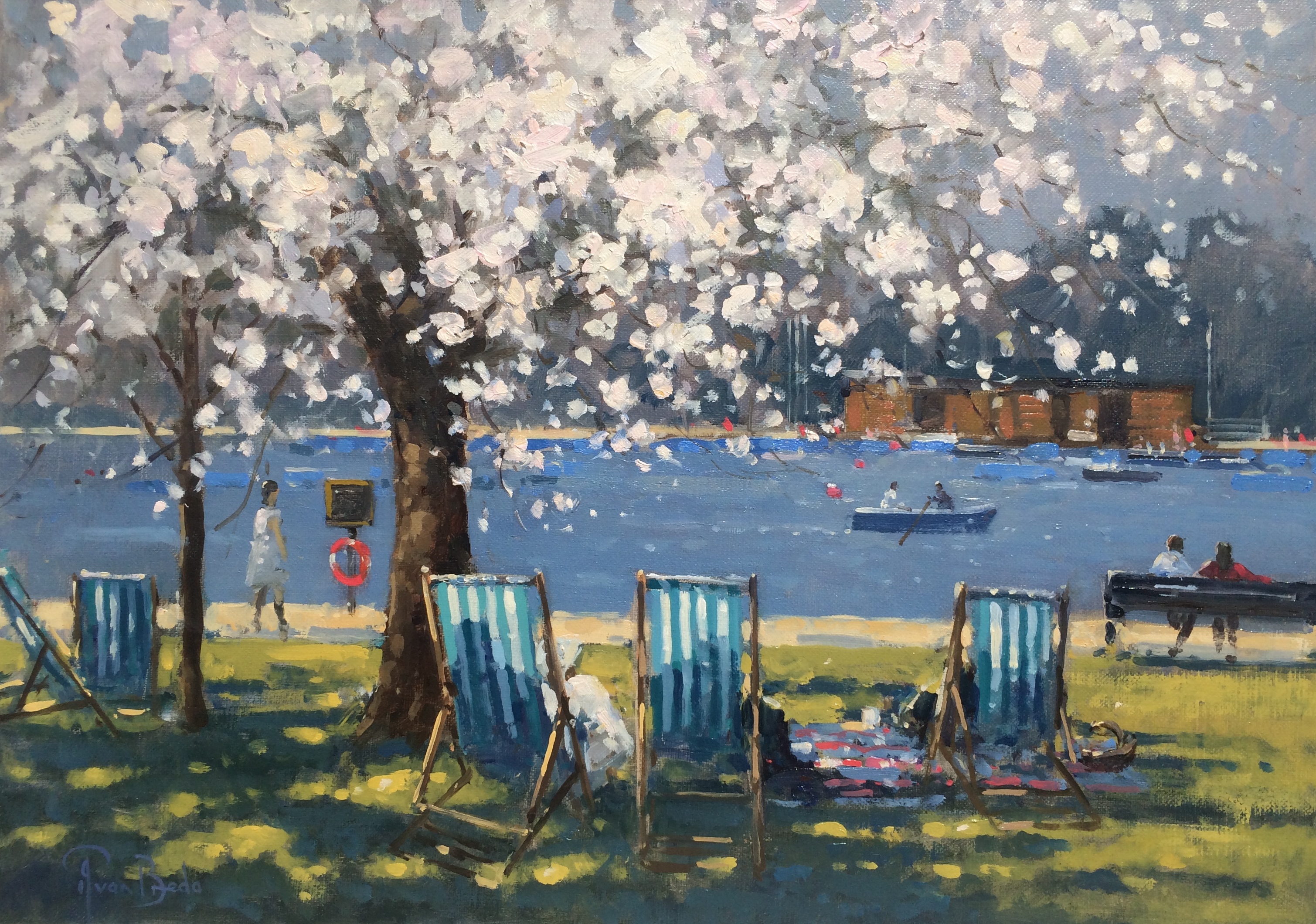 3019x2120 Cherry Blossom, Hyde Park, London - Hyde Park Painting