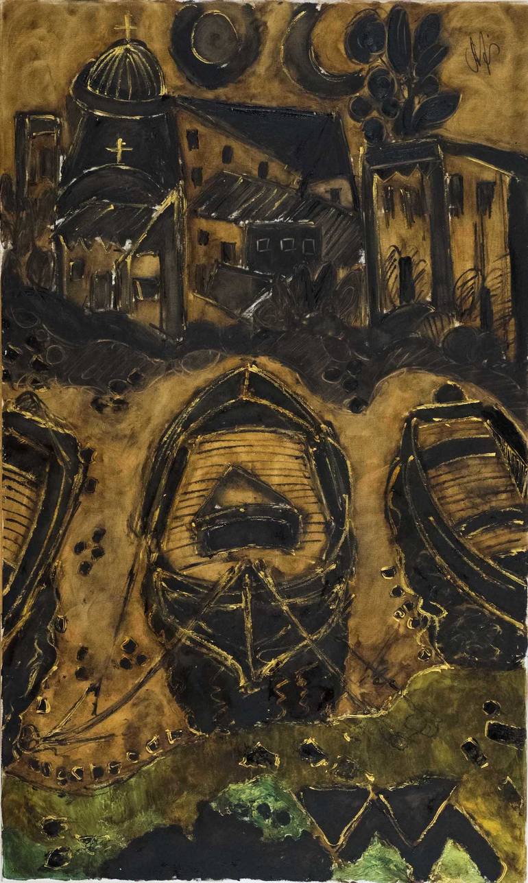 770x1287 Saatchi Art Hydra Painting By Alice Tournikioti - Hydra Painting