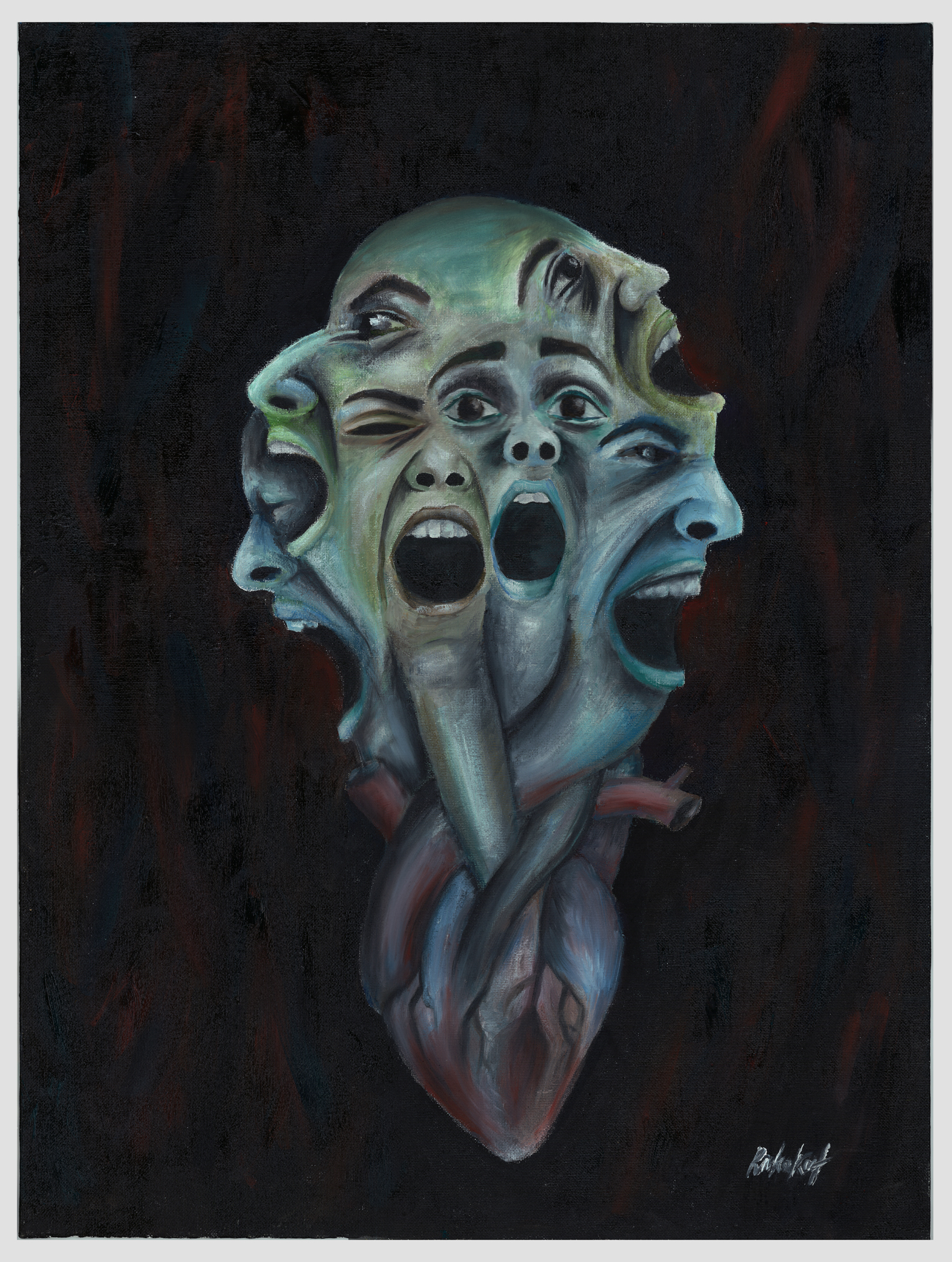 1624x2152 Screaming Hydra - Hydra Painting