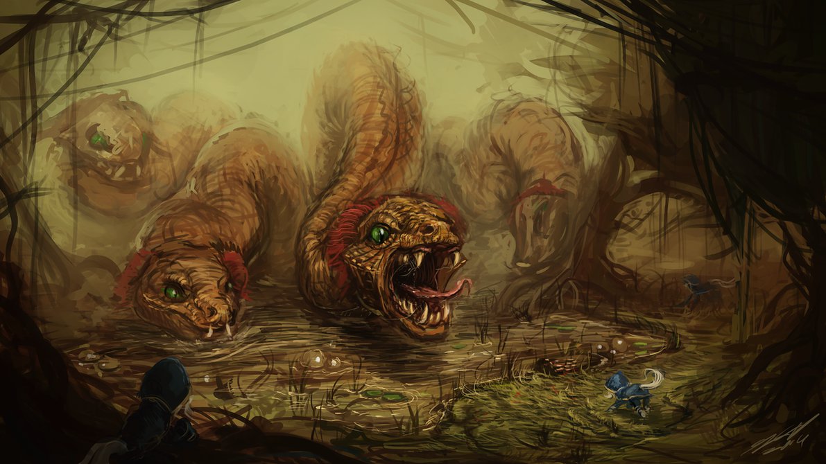 1191x670 Siren For The Hydra By Assasinmonkey - Hydra Painting