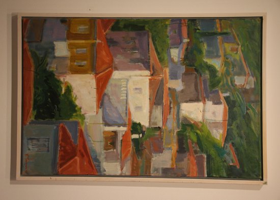 550x394 Painting By Tom Powell - Hydra Painting