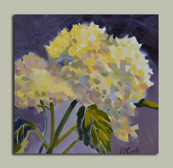 600x584 Hydrangea Flowers Painting - Hydrangea Oil Painting