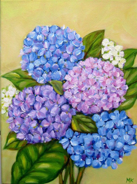 570x761 Hydrangea Flower Oil Painting Artists And Their Art - Hydrangea Painting