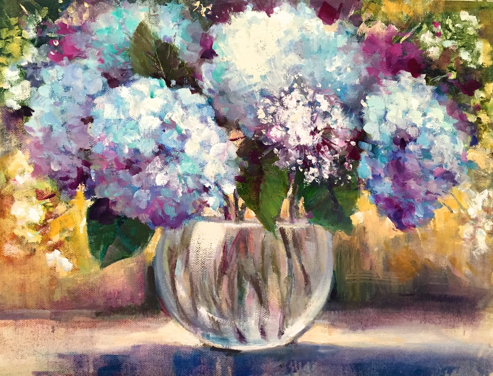 Hydrangea Painting at PaintingValley.com | Explore collection of ...